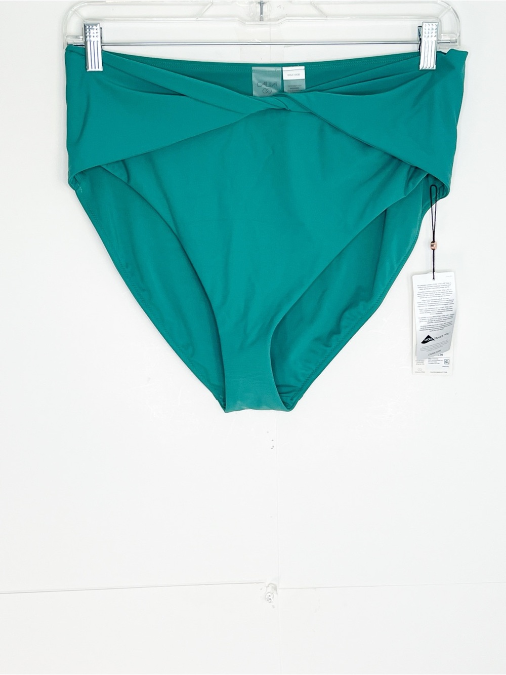 Calia Womens High Rise Twist Front Bikini Bottom Size XL